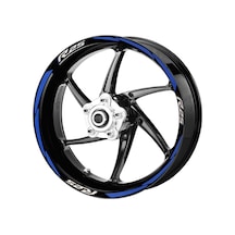 Deeb Yamaha R25 Jant Şeridi Reflektif Mavi Beyaz Model S