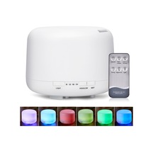 Geeksen Uzaktan Kumandalı Aromaterapi Difüzörü - 500ml Büyük Kapasiteli, Renkli Gece Işığı Ve Nemlendirme Fonksiyonlu