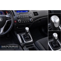 Honda Civic Fd6 2006-2012 Vites Topuzu 5 İleri Manuel Vites Topuzu Gri Şema Fd6 Type R Jazz Uyumlu Siyah