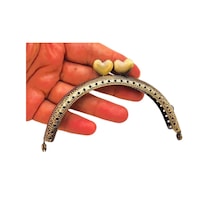 Angel Çanta Aksesuar 10.5 Cm Oval Cüzdan Klipsi Cüzdan Bursu Antik Renk Kalpli Model Diğer