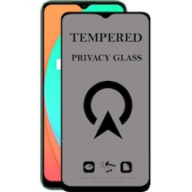 Realme C11 ile Uyumlu Tam Kaplayan Privacy Hayalet Temperli Ekran Koruycu Cam