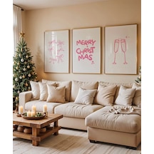 Çerçevesiz Poster Merry Christ Mas 3'lü