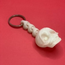 3d Kuru Kafa Anahtarlık - Beyaz