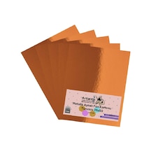 Turuncu 35x50 Metalik Aynalı Fon Kartonu 5 Adet 1 Paket Artlantis Aynalı Metalik Fon Kartonu