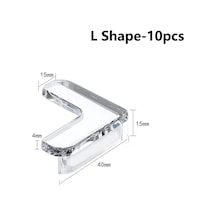 10 Adet Güvenliği Aydınlık Silikon Koruyucu Masa Köşe Kenar Koruma Kapağı Elekt L Shape-10pcs L Shape-10pcs Çok Renkli