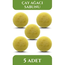 Sabunal Çay Ağacı Sabunu 5 Adet - Akne ve Leke Karşıtı Cilt Görünümü Düzenleyici Doğal Sabun