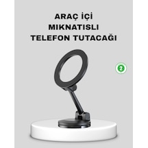 Katlanır Manyetik Araç İçi Telefon Tutucu - 360 Dönebilen, Magsafe Uyumlu, Güçlü Mıknatıslı Tasarım