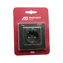 Mutlusan Rita-2220 629 0295 Çerçeveli Füme Kartlı Blisterli Usb + Type-c ' Li Topraklı Priz - 8'li Paket Diğer