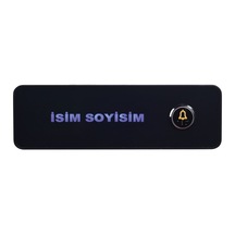 Led Işıklı Isimli Dekoratif Kapı Zili Butonu