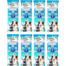 Bio Pet Active Wash Wipes Kuru Yıkama ve Bakım Havlusu 8 x 25'li