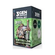 Ak Interactive 1078, 4x17 Ml. Zümrütler Ve Yeşil Taşlar 3gen Akrilik Wargame Boya Seti Standart