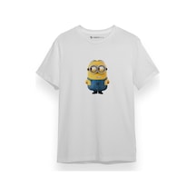 Sarı Minyon Beyaz Kısa Kol Erkek Tshirt 001