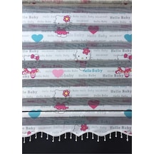 Hello Kitty Desenli Boncuklu Zebra Stor Perde Beyaz - 96158500 Beyaz