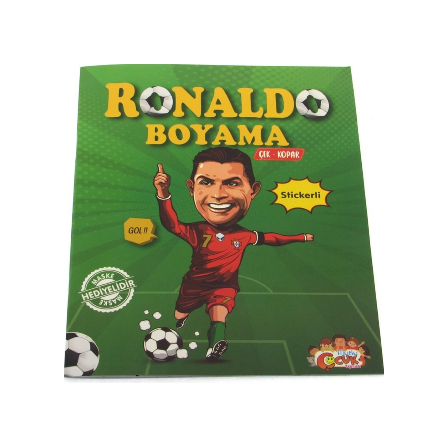 Ronaldo Çıkartmalı Maskeli Boyama Kitabı