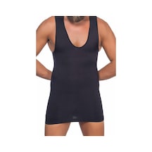 Moon Wear Siyah Mı Emay E1003 V Yaka Erkek Korse Atlet Siyah