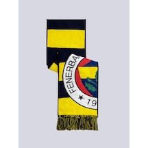 Fenerium Fenerbahçe Sarı Lacivert 6 Renk Logolu Unisex Dokuma Atkı Lacıvert-sarı