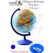 Dünya Küresi 10cm Siyasi 1 Adet Masaüstü Siyasi Dünya Küresi Coğrafya Sınıf Eğitim Kalemtraşlı Dünya Diğer