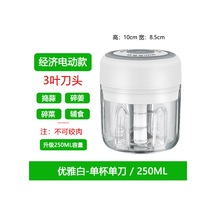 Teltree Beyaz 250ml Büyük Kapasiteli Mini Kablosuz Sarımsak Doğrayıcı Ve Püre Makinesi - Güçlü Motorlu Pratik Ev Aleti Beyaz