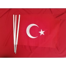 Çubuklu Türk Bayrağı 10 Adet 50 x 75CM