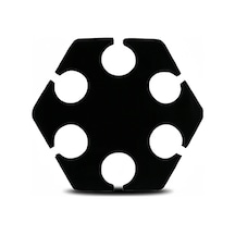 Sunshine011 Mikrofon Standı İçin 6'lı Mikrofon Tutucu - Siyah Plastik Mikrofon Organizatörü