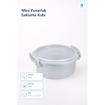Mini Yuvarlak Saklama Kabı 300 Ml Çok Renkli