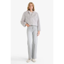 Defacto Regular Fit Kısa Suni Kürk F2147ax25wngr476 Gri-gr476