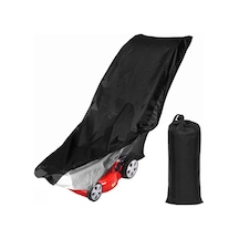 Hfambition 25x74 İnç Siyah Çim Biçme Makinesi Kılıfı - 210d Gümüş Kaplama Su Geçirmez, Güneş Ve Toz Koruyucu, Depolama Çantasıyla Siyah