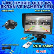 7inç Qled Ips Monitör + 1 Adet 19 Mm Mini Ultra Araç Kamerası 12v