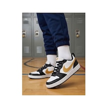Nike Spor Ayakkabı Günlük Ayakkabı Court Borough Low Rahat Ve Dayanıklı Okul Ayakkabısı Beyaz/altin/gold/ Beyaz/altin/gold/