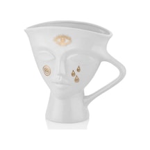 Crearthome Anitas Gold Detaylı Kulplu Dekoratif Obje 23.8X11X21.