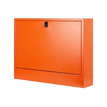 Alfafonet Ziglat 500 Serisi Duvar Tipi Laptop Dolabı 700x150x500 Mm Turuncu 70 Kg Taşıma Kapasiteli Kilitli Metal Dolap
