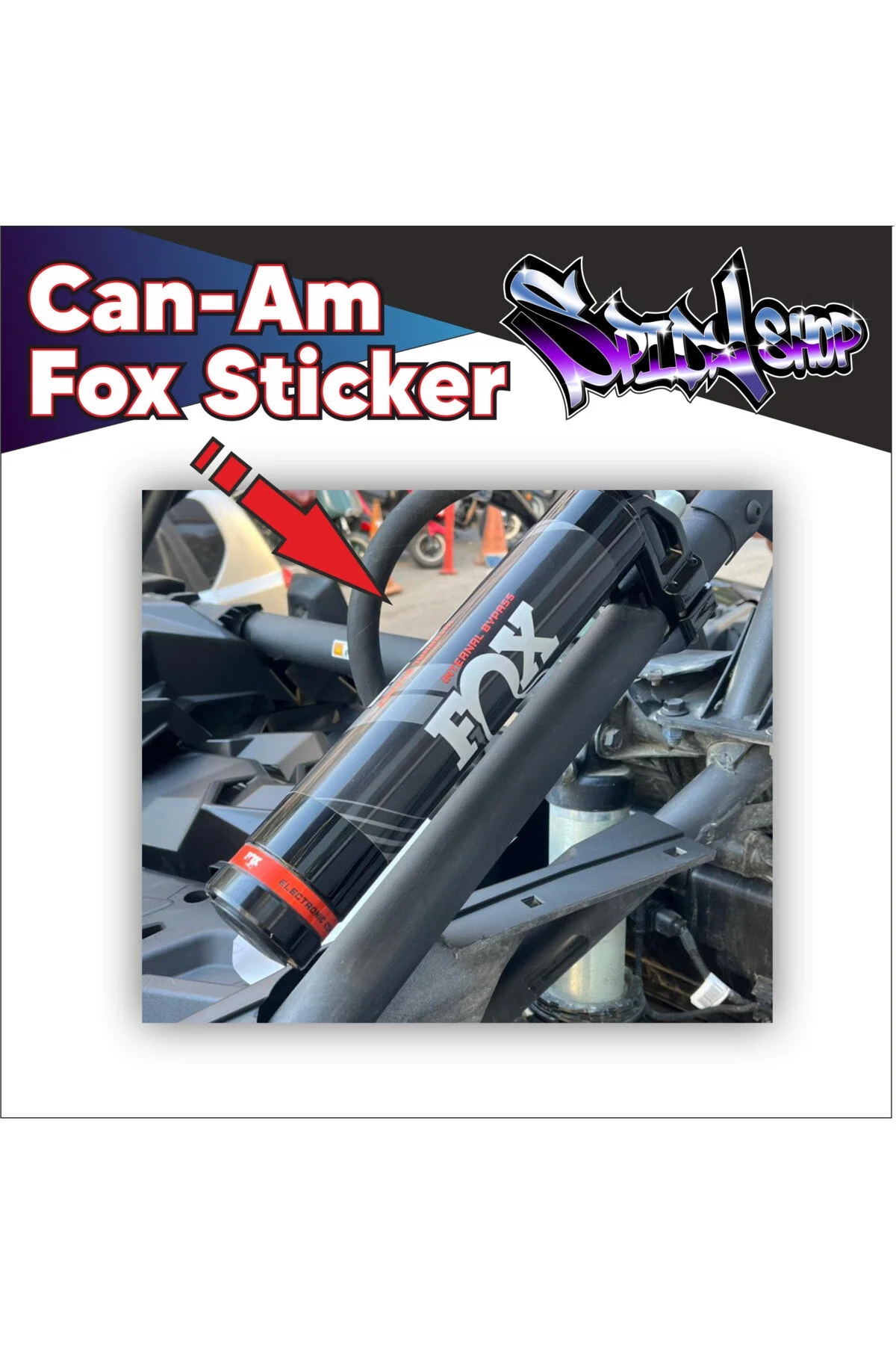 Can-am Fox Shock Suspension Sticker