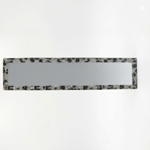 Kristal Taşlı İç Dikiz Aynası Tırnaklı Ayna 29,5x7cm Leopar Desenli
