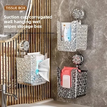Kosona Duvar Takılı Islak Mendil Kutusu - Delme Yok Suction Cup Montajlı - Banyo İçin Kompakt, Dayanıklı Ve Kolay Erişimli Şeffaf Diğer
