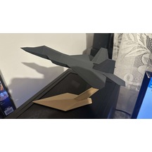 F22 Raptor Savaş Uçağı Modeli Siyah Renk 15 Cm Ev Ofsi Dekoratif Obje