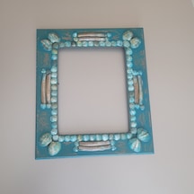 Âric El Yapımı Doğal Deniz Kabuklu Ahşap Çerçeve