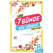 Palme Yayınları 8. Sınıf Lgs 7 Günde Güz Dönemi Soru Kitabı