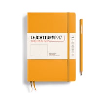 Leuchtturm1917 Not Defteri Orta Boy A5 , Sert Kapak, 251 Numaralandırılmış Sayfa, Düz, Gündoğumu Sarı