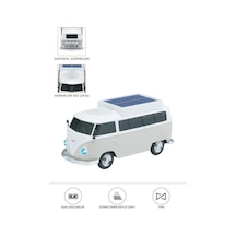 Bluetooth Hoparlör Retro Araba Vosvos Tasarımlı Solar Şarjlı Speaker D70
