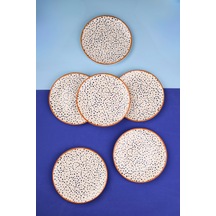 Tabak Evi Porselen Spotty Pasta Tabağı 19,50cm Sp1 6 Kişilik 6 Parça Çok Renkli