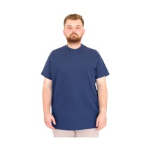 Mode Xl Büyük Beden Erkek T-shirt Bisiklet Yaka Dore U25034 İndigo İndigo