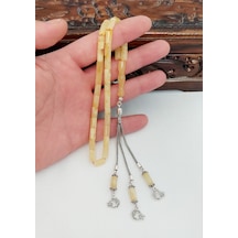 Orjinal Mat Kaya Damla Kehribar Kesme Gümüş Püskül Tesbih 5x10 Orjinal Mat Kaya Damla Kehribar Kesme Gümüş Püskül Tesbih 5x10