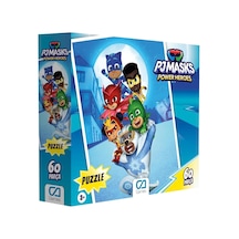 Pjmasks : Pijamaskeliler Lisanslı 60 Parça 34x24cm Çocuk Puzzle Yapboz Serisi Standart