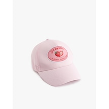 Koton Çilek İşlemeli Pamuklu Kep Şapka Pembe 5sak40173aa Gül