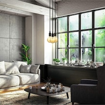 Alita Modern Tasarım Salon - Mutfak - Yatak Odası Renk 3 Lü Avize Ampulsüz Diğer