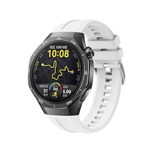 Huawei Watch Gt5 Pro 46mm Uyumlu Nvth Krd-130 Silikon Kordon Strap Kayış-beyaz