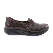 Dgn 1035-23y Kadin Dolgu Taban Cirtli Comfort Ayakkabi 1035-1506-R0685 Kahverengi