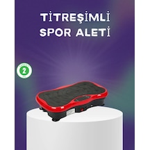 Evde Fitness İçin Titreşimli Plate Spor Platformu Kırmızı