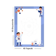 Bilim Laboratuvarı Temalı A5 Not Defteri 45 Yaprak Çok Renkli