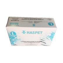 Haspet Beyaz Pudrasız Muayene Eldiveni 100 Adet
